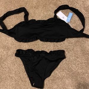 Black Ruffle Bikini